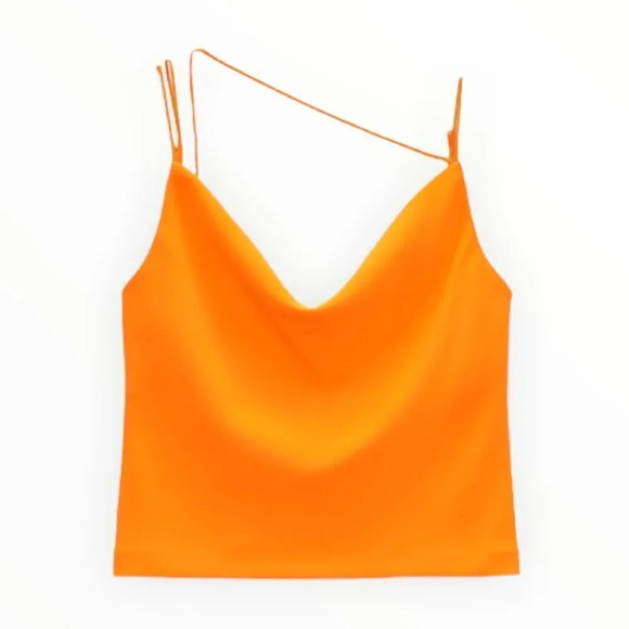 ZARA | Orange | MULTIPOSITION STRAP TANK TOP - Picture 2 of 15